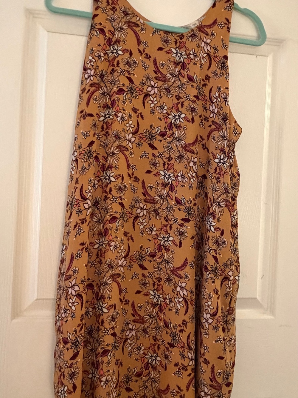 Pink Republic Mustard Yellow Floral A-Line Dress